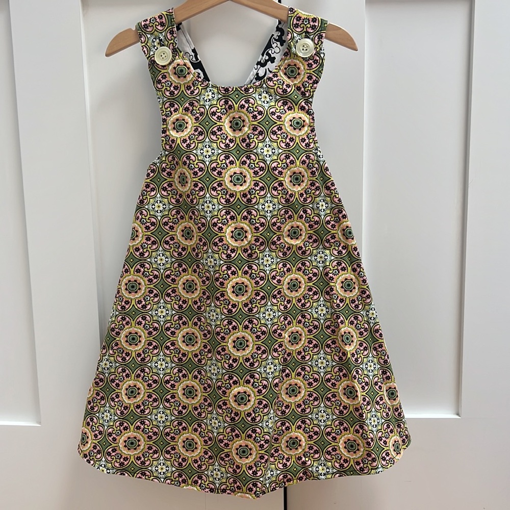 NEW Right Bank Babies Reversible Apron Dress - 6 - Picture 2 of 7